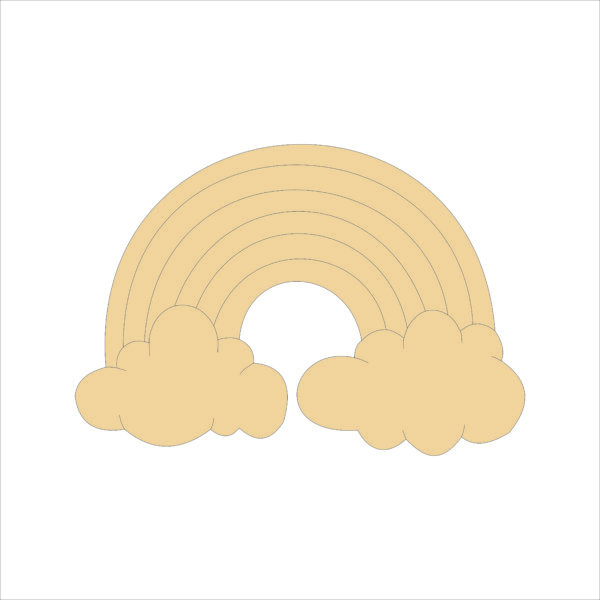 MDF Cutout Rainbow