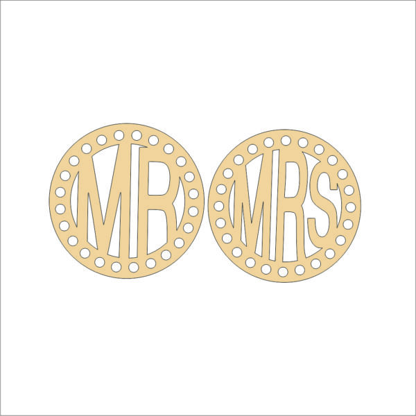 10 Mr. & Mrs. mdf Coaster