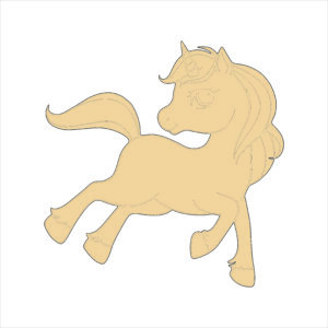 MDF Cutout Horse