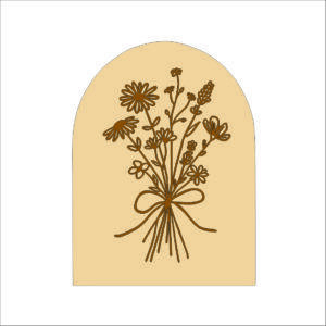 Mdf Base Engraved Flower