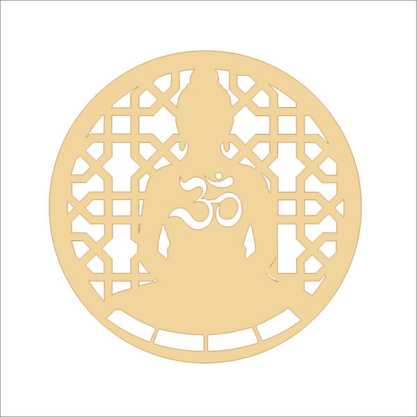 Om with Background Shiv Mdf Macrame
