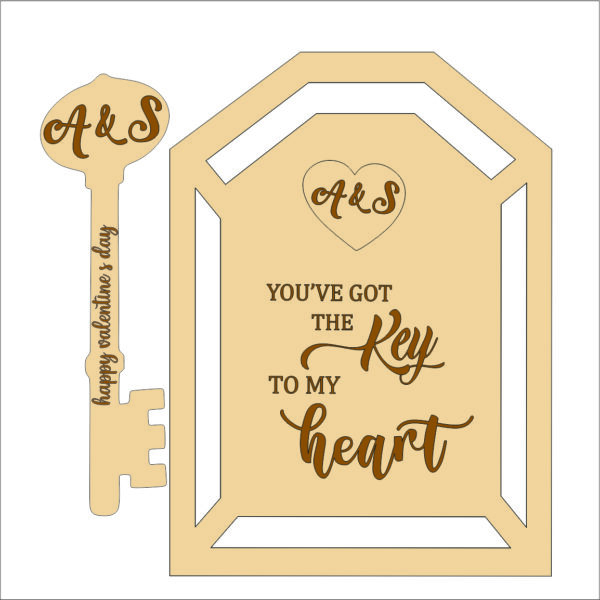 Key to heart mdf Macrame