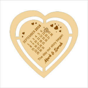 Date Calendar mdf Macrame