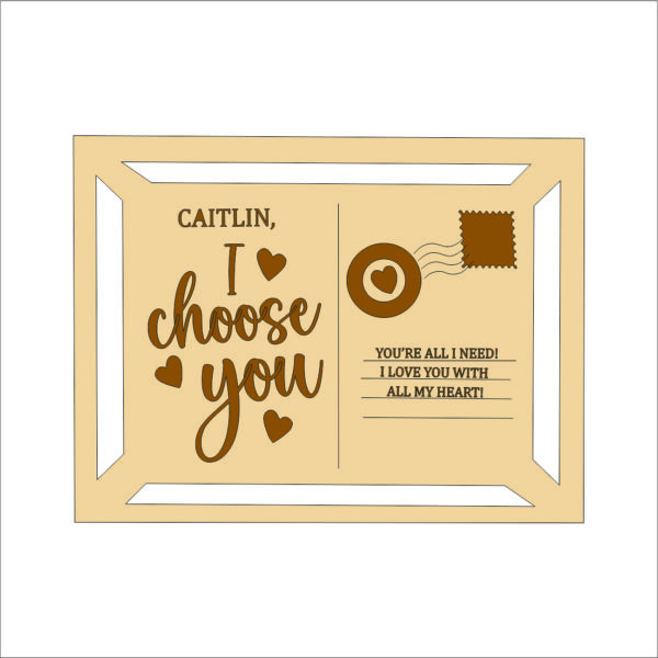 I Choose You Style Post card Mdf Macrame