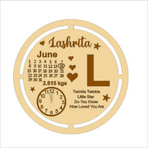 Calendar special date Mdf Macrame