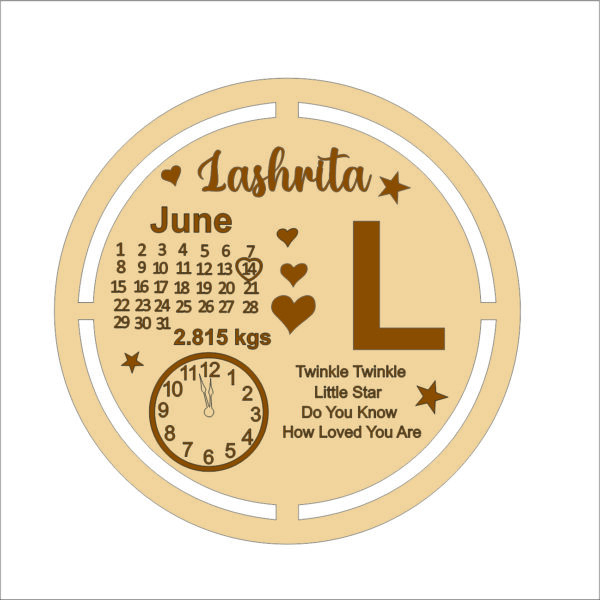 Calendar special date Mdf Macrame