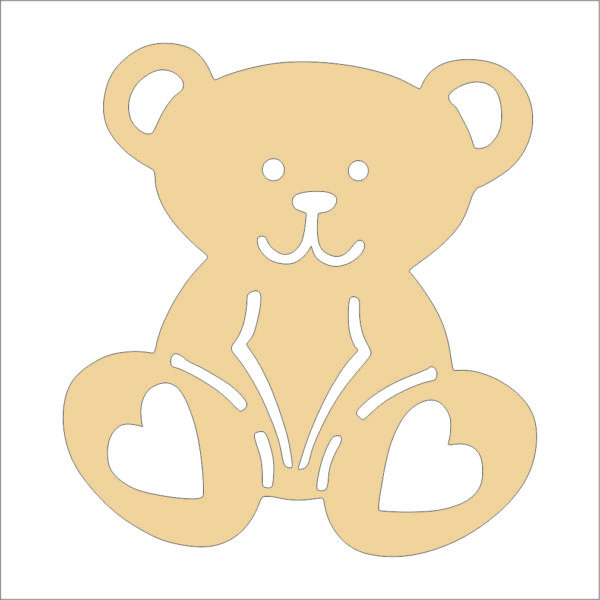 MDF Cutout Teddy bear