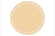 MDF Base Circle Corner Dots