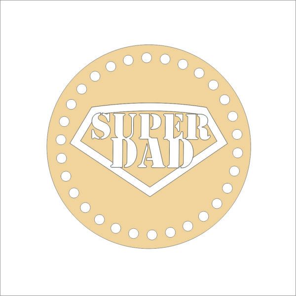 6 Super Dad Mdf Coaster