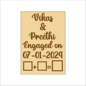 MDF Base Engraved Wedding Card