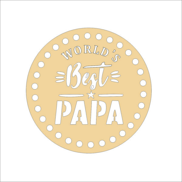 Best Papa Mdf coaster
