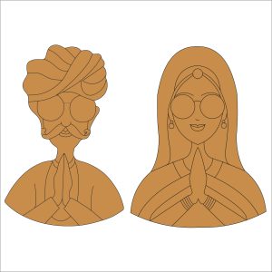 Rajasthani Couple Pre Marked Base