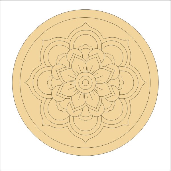 Mandala Art on Mdf Base