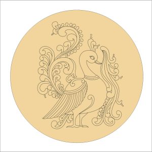 Peacock Pre Marked Round Base