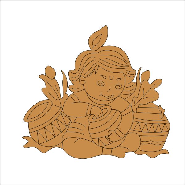 45 Little Krishna Pre Marked Base