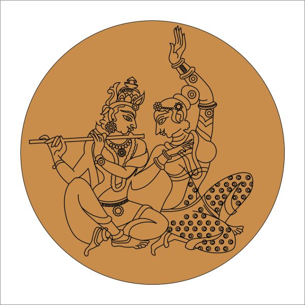 50 Radha Krishna Pre Marked Base