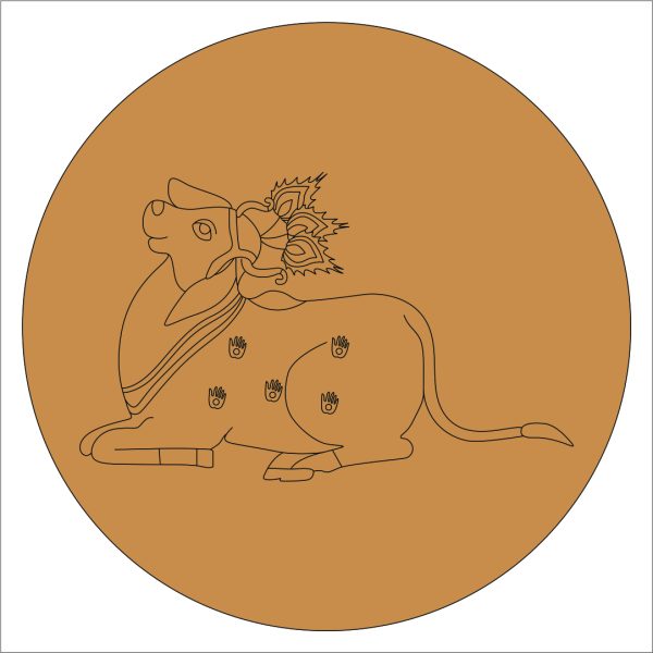 Cow Pre Marked Round Base