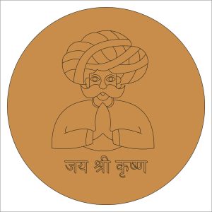 71 Rajasthani Man Pre Marked Round Base