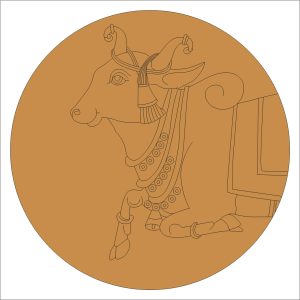 Cow Pre Marked Round Base
