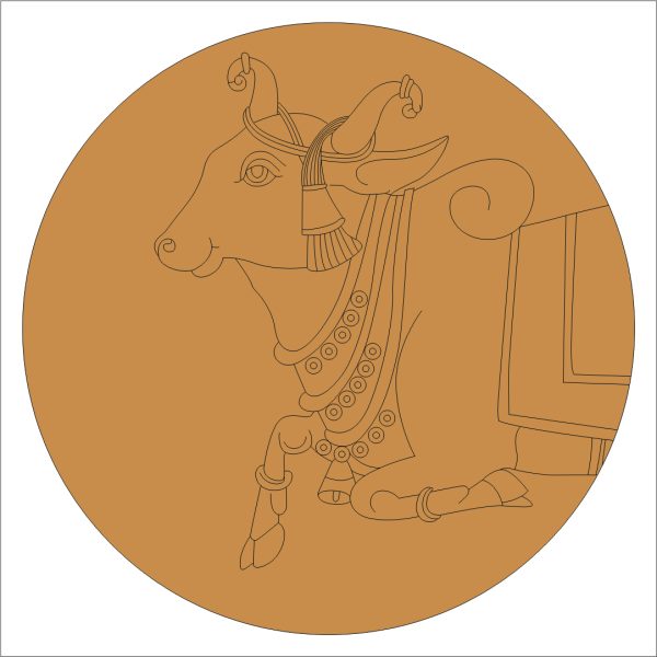 Cow Pre Marked Round Base