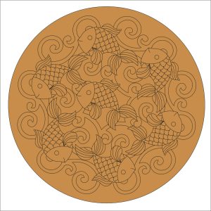 Fish Pre Marked Round Base