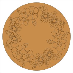 Floral Pre Marked Round Base