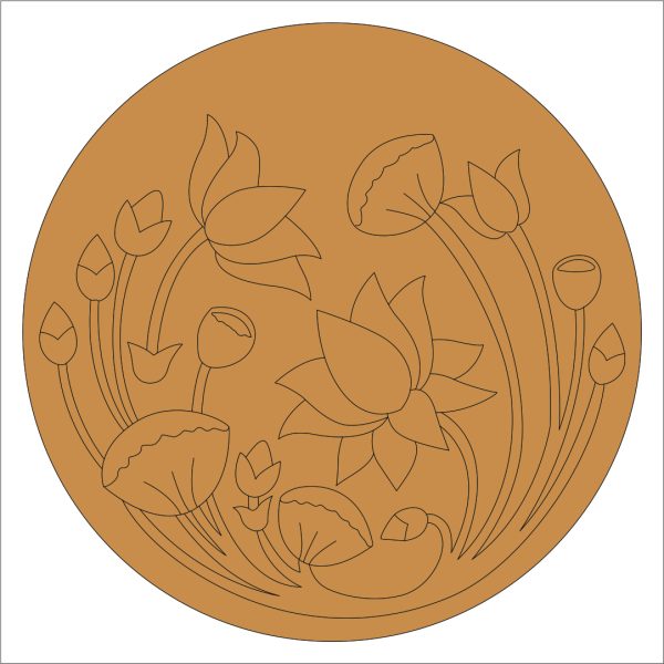 Floral Pre Marked Round Base