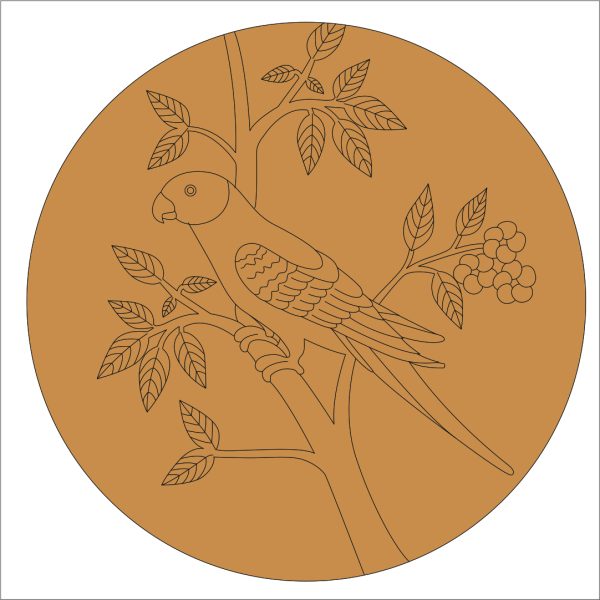 79 Parrot Pre Marked Round Base