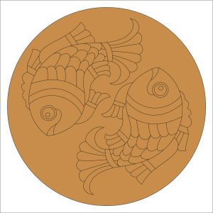 Fish Pre Marked Round Base