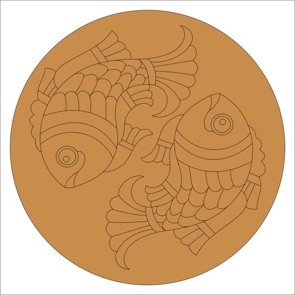 Fish Pre Marked Round Base