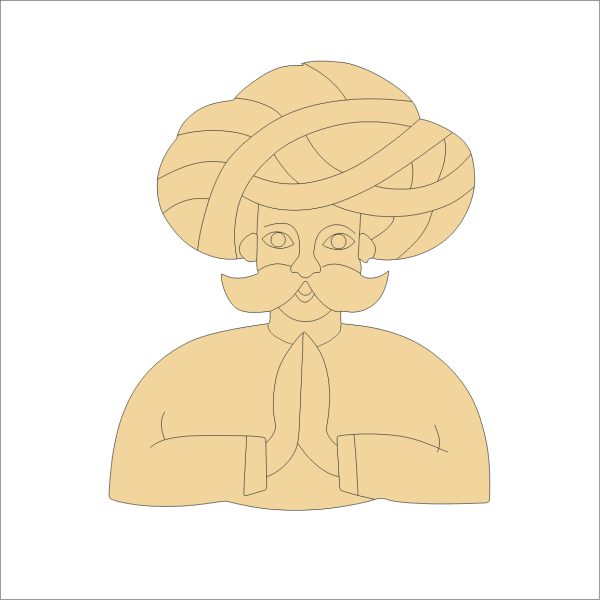 82 Rajasthani Man Pre Marked Base