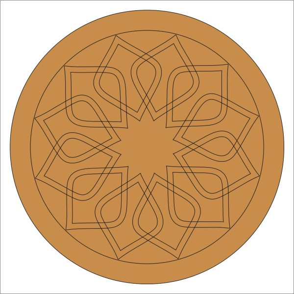 Geometric Pre Marked Round Base