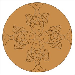 Fish Pre Marked Round Base