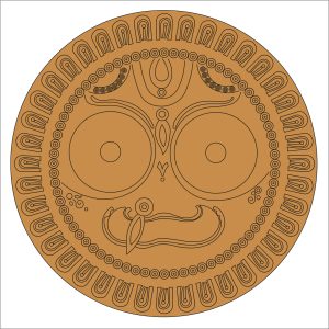 Lord Jagannath ji Pre Marked Round Base