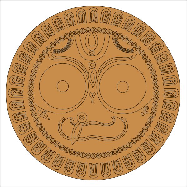 Lord Jagannath ji Pre Marked Round Base