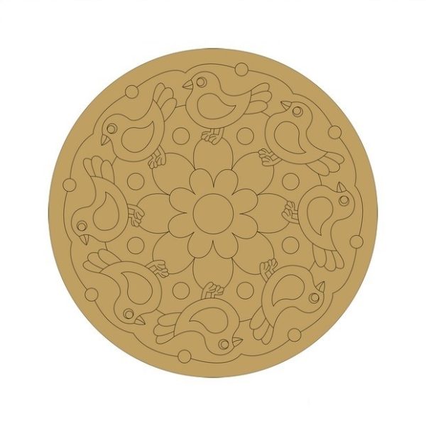 Mandala Art on Mdf Base