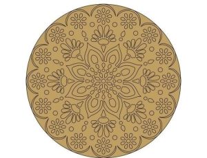 Mandala Art on Mdf Base