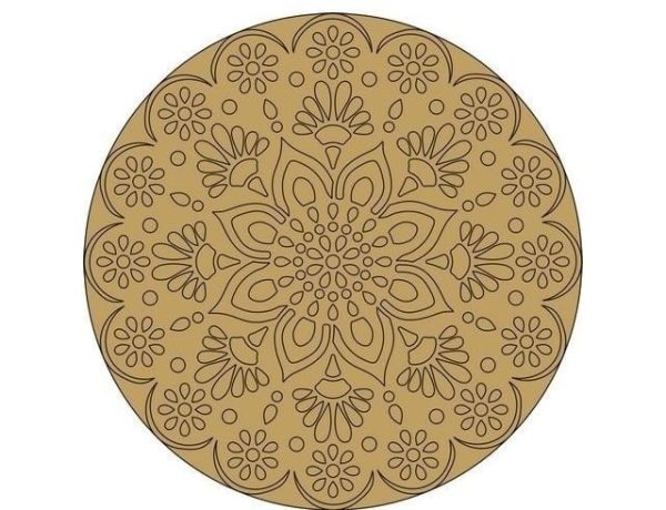 Mandala Art on Mdf Base
